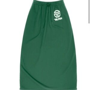 Telfar green long sweatskirt